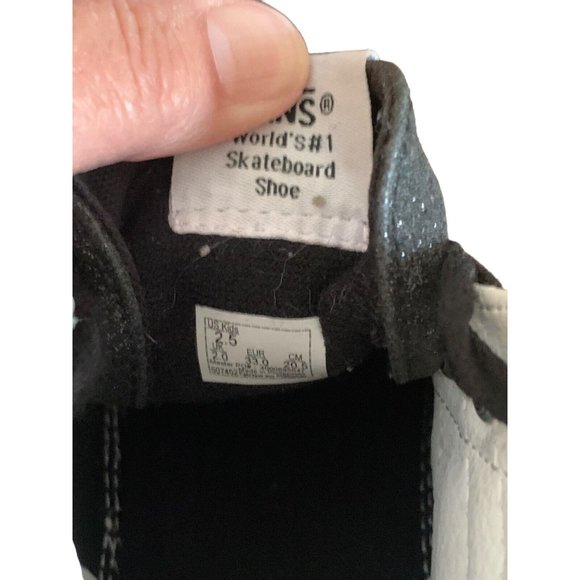 Size 2.5 VANS High tops sparkle Glitter checkered multicolor Zip Back Lace Up - Picture 6 of 6